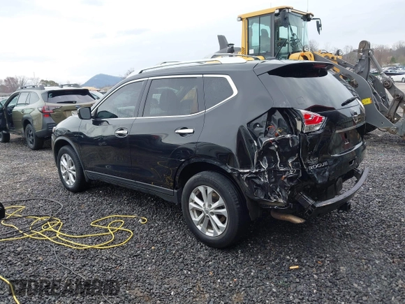 2016 Nissan Rogue SV with VIN KNMAT2MV9GP629576, listed as a IAAI auction lot 41780290 with 129,089 mi miles. Bid and sale history available at carsss.com. Image 3.