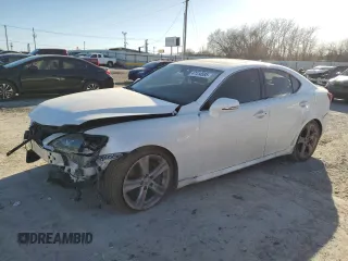 2012 Lexus IS 350 with VIN JTHBE5C26C5028539, listed as a Copart auction lot 47414585 with 57,051 mi miles and Salvage Title. Bid and sale history available at DreamBid. Image 1.