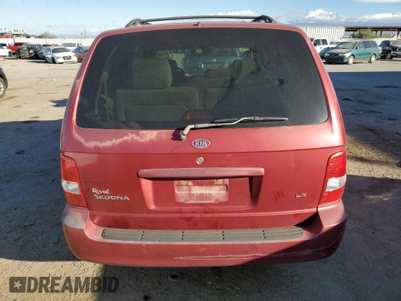 2005 Kia Sedona LX with VIN KNDUP132156669009, listed as a Copart auction lot 76936094 with 124,989 mi miles and Salvage Title. Bid and sale history available at carsss.com. Image 6.
