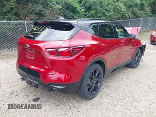 2022 Chevrolet Blazer RS with VIN 3GNKBKRS2NS163128, listed as a IAAI auction lot 42638370 with 37,304 mi miles and . Bid and sale history available at DreamBid. Image 4.