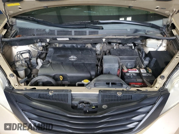 2011 Toyota Sienna with VIN 5TDZK3DC6BS043328, listed as a Copart auction lot 57793075 with 252,087 mi miles and Clean title. Bid and sale history available at DreamBid. Image 12.