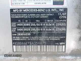 2008 Mercedes-Benz M 350 z VIN 4JGBB86E78A358475, wystawiony jako IAAI lot #42398221 z przebiegiem 197 148 mil mil oraz . Historia ofert i sprzedaży dostępna na DreamBid. Obrazek 9.
