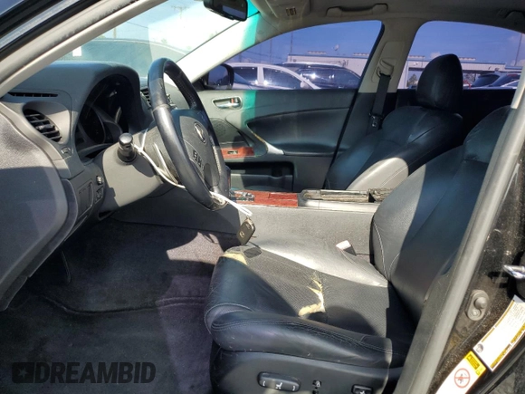 2007 Lexus IS 350 with VIN JTHBE262672011290, listed as a Copart auction lot 65977855 with 295,663 mi miles and Clean title. Bid and sale history available at DreamBid. Image 7.
