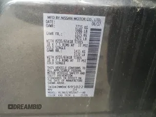 2017 Nissan Pathfinder SV with VIN 5N1DR2MM0HC695022, listed as a Copart auction lot 57045895 with 114,739 mi miles and Salvage title. Bid and sale history available at DreamBid. Image 14.