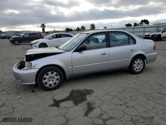 2000 Honda Civic VP with VIN 2HGEJ6611YH597755, listed as a Copart auction lot 50667365 with 192,167 mi miles and Salvage Title. Bid and sale history available at carsss.com. Image 1.