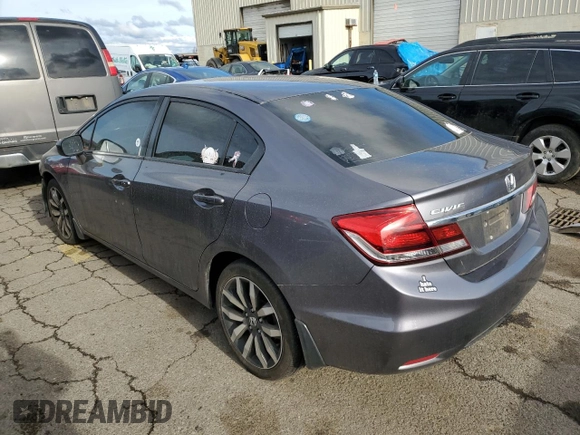 2015 Honda Civic Sedan EX-L with VIN 2HGFB2F96FH541971, listed as a Copart auction lot 46160825 with 111,711 mi miles and Salvage Title. Bid and sale history available at carsss.com. Image 2.