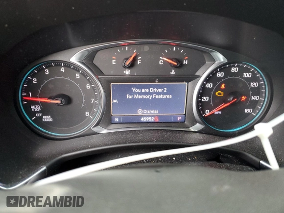 2021 Chevrolet Equinox Premier with VIN 2GNAXNEVXM6135783, listed as a Copart auction lot 58074745 with 45,952 mi miles and Salvage title. Bid and sale history available at DreamBid. Image 9.