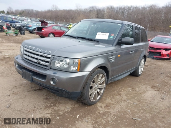 2008 Land Rover Range Rover Sport SC with VIN SALSH23458A135906, listed as a IAAI auction lot 41553624 with 169,459 mi miles. Bid and sale history available at carsss.com. Image 2.