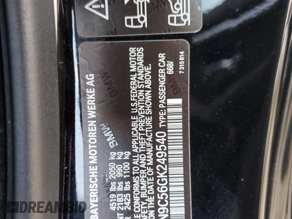 2016 BMW 4 Series 428i xDrive with VIN WBA3N9C56GK249540, listed as a Copart auction lot 88231045 with 90,207 mi miles and Salvage Title. Bid and sale history available at carsss.com. Image 14.