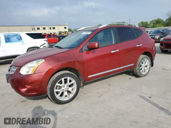 2013 Nissan Rogue S with VIN JN8AS5MT3DW008892, listed as a Copart auction lot 51486825 with 128,819 mi miles and Salvage Title. Bid and sale history available at carsss.com. Image 1.