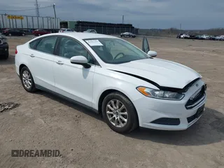 2016 Ford Fusion S with VIN 3FA6P0G77GR318206, listed as a IAAI auction lot 41897644 with 102,539 mi miles. Bid and sale history available at carsss.com. Image 1.