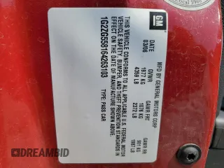 2006 Pontiac G6 6-Cyl with VIN 1G2ZG558164263103, listed as a Copart auction lot 53976745 with 166,002 mi miles and Salvage Title. Bid and sale history available at carsss.com. Image 12.