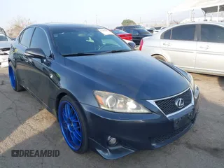 2011 Lexus IS with VIN JTHBE5C28B5027536, listed as a IAAI auction lot 41483620 with 235,603 mi miles. Bid and sale history available at carsss.com. Image 1.