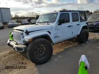 2019 Jeep Wrangler Unlimited Sahara with VIN 1C4HJXENXKW514872, listed as a Copart auction lot 44188785 with 117,705 mi miles and Salvage Title. Bid and sale history available at carsss.com. Image 1.