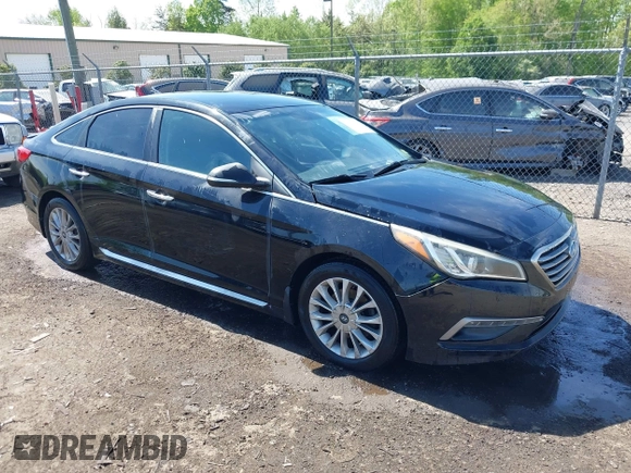 2015 Hyundai Sonata Limited with VIN 5NPE34AF2FH255512, listed as a IAAI auction lot 42075804 with 156,189 mi miles and . Bid and sale history available at carsss.com. Image 1.