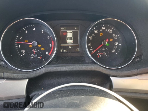 2019 Volkswagen Passat 2.0T Wolfsburg Edition with VIN 1VWLA7A33KC003338, listed as a Copart auction lot 46717605 with 51,313 mi miles and Salvage Title. Bid and sale history available at carsss.com. Image 9.
