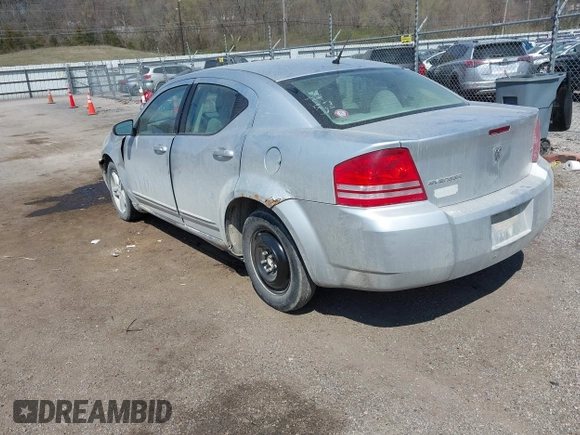 2008 Dodge Avenger SXT with VIN 1B3LC56K28N684317, listed as a IAAI auction lot 41988986 with 241,325 mi miles and . Bid and sale history available at DreamBid. Image 3.