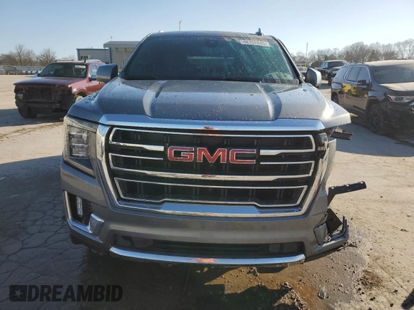 2021 GMC Yukon SLT with VIN 1GKS1BKD9MR194633, listed as a Copart auction lot 48762645 with 56,502 mi miles and Salvage Title. Bid and sale history available at carsss.com. Image 5.