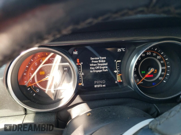2020 Jeep Wrangler Unlimited Sport Altitude with VIN 1C4HJXDN5LW316624, listed as a Copart auction lot 75892504 with 87,273 mi miles and Salvage title. Bid and sale history available at DreamBid. Image 9.