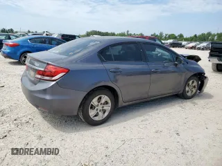 2015 Honda Civic LX with VIN 2HGFB2F54FH547491, listed as a Copart auction lot 57785885 with 161,682 mi miles and Salvage title. Bid and sale history available at DreamBid. Image 3.
