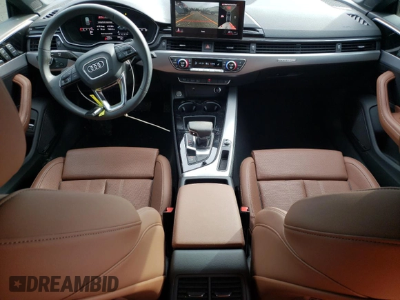 2023 Audi A5 Sportback S line Premium Plus with VIN WAUFACF55PA019396, listed as a Copart auction lot 46191885 with 7,404 mi miles and Salvage Title. Bid and sale history available at carsss.com. Image 8.