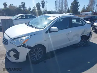 2019 Mitsubishi Mirage G4 ES with VIN ML32F3FJ0KHF01618, listed as a IAAI auction lot 41992596 with 66,512 mi miles. Bid and sale history available at carsss.com. Image 2.