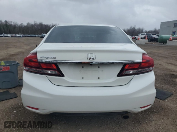 2015 Honda Civic Sedan LX with VIN 2HGFB2F51FH008259, listed as a Copart auction lot 52744535 with 121,247 mi miles and Clean Title. Bid and sale history available at carsss.com. Image 6.