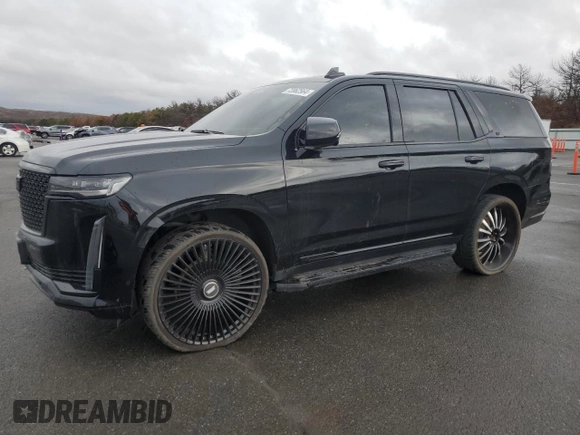 2021 Cadillac Escalade Premium Luxury z VIN 1GYS4BKL9MR437832, wystawiony jako Copart lot #72862564 z przebiegiem 54 082 mil mil oraz Czysty tytuł • Clean title. Historia ofert i sprzedaży dostępna na DreamBid. Obrazek 1.