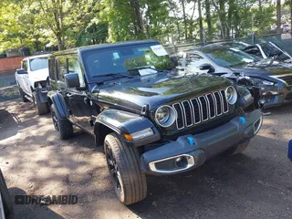 2024 Jeep Wrangler Sahara with VIN 1C4RJXP68RW306655, listed as a IAAI auction lot 42648934 with 23,783 mi miles and . Bid and sale history available at DreamBid. Image 1.