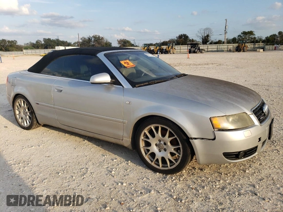2005 Audi A4 3.0L with VIN WAUET48HX5K019808, listed as a Copart auction lot 80117264 with 125,160 mi miles and Clean Title. Bid and sale history available at carsss.com. Image 4.