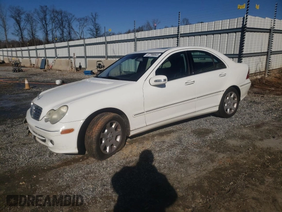 2005 Mercedes-Benz C 240 with VIN WDBRF81J75F636395, listed as a Copart auction lot 87798865 with 80,634 mi miles and Salvage Title. Bid and sale history available at DreamBid. Image 1.