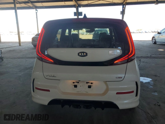 2021 Kia Soul Turbo with VIN KNDJ53AF0M7742468, listed as a Copart auction lot 76140414 with 49,340 mi miles and Salvage Title. Bid and sale history available at DreamBid. Image 6.