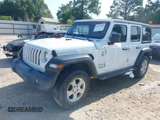 2020 Jeep Wrangler Unlimited Sport S with VIN 1C4HJXDG9LW237507, listed as a IAAI auction lot 42377928 with 48,217 mi miles and . Bid and sale history available at DreamBid. Image 2.