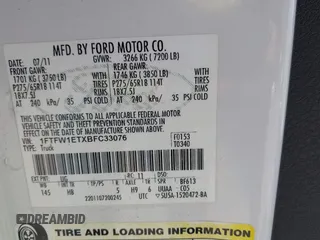 2011 Ford F-150 XLT with VIN 1FTFW1ETXBFC33076, listed as a IAAI auction lot 42142962 with 160,208 mi miles and . Bid and sale history available at carsss.com. Image 9.