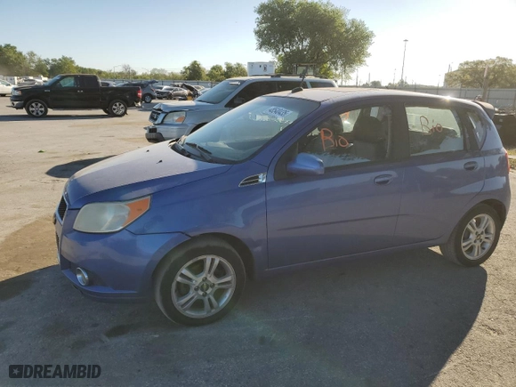 2009 Chevrolet Aveo LT w/2LT with VIN KL1TG66E89B299356, listed as a Copart auction lot 48540435 with 88,947 mi miles and Salvage Title. Bid and sale history available at carsss.com. Image 1.