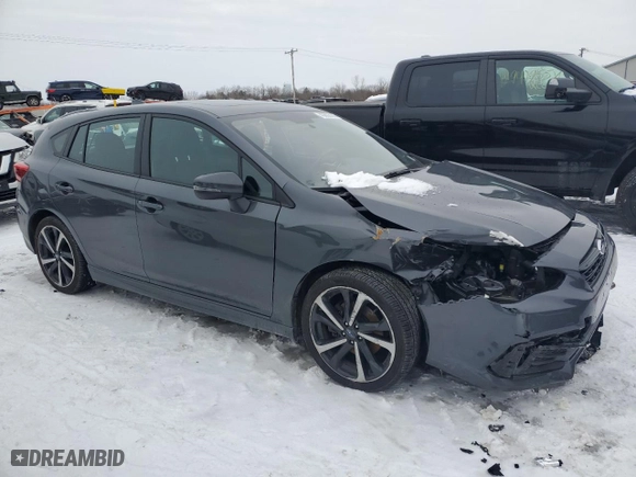 2022 Subaru Impreza Sport with VIN 4S3GTAM61N3701789, listed as a Copart auction lot 43802055 with 26,982 mi miles and Salvage Title. Bid and sale history available at carsss.com. Image 4.