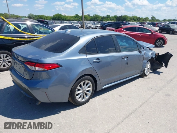 2022 Toyota Corolla LE with VIN 5YFVPMAE2NP369801, listed as a IAAI auction lot 41902625 with 24,182 mi miles and . Bid and sale history available at DreamBid. Image 4.