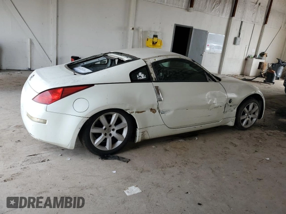 2006 Nissan 350Z with VIN JN1AZ34D56M309072, listed as a Copart auction lot 58724525 with Not provided miles and Salvage title. Bid and sale history available at DreamBid. Image 3.
