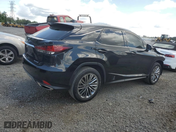 2021 Lexus RX 350 with VIN 2T2JZMDA7MC303675, listed as a Copart auction lot 57057835 with 66,643 mi miles and Salvage title. Bid and sale history available at DreamBid. Image 3.