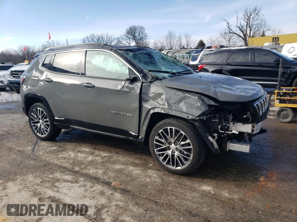 2023 Jeep Compass Limited with VIN 3C4NJDCN3PT505450, listed as a Copart auction lot 45548735 with 18,326 mi miles and Salvage Title. Bid and sale history available at DreamBid. Image 4.