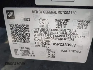 2023 GMC Acadia SLT z VIN 1GKKNUL45PZ233933, wystawiony jako IAAI lot #42019113 z przebiegiem 57 789 mil mil oraz . Historia ofert i sprzedaży dostępna na DreamBid. Obrazek 9.