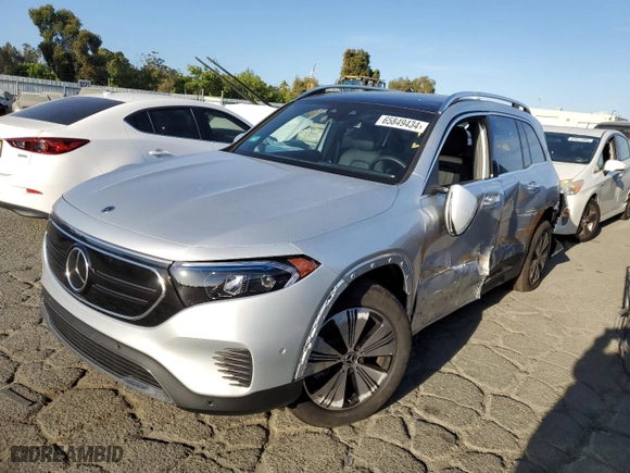 2023 Mercedes-Benz EQB with VIN W1N9M0KB8PN068675, listed as a Copart auction lot 65849434 with 3,022 mi miles and Salvage Title. Bid and sale history available at carsss.com. Image 1.