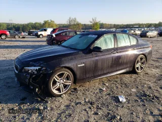 2014 BMW 5 Series 535i with VIN WBA5B1C5XED476895, listed as a Copart auction lot 52881755 with 258,946 mi miles and Salvage Title. Bid and sale history available at carsss.com. Image 1.
