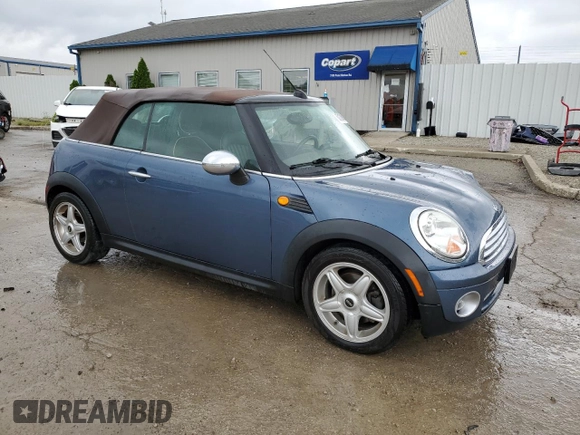 2009 MINI Convertible with VIN WMWMR33579TU96147, listed as a Copart auction lot 60124945 with 94,612 mi miles and Non repairable. Bid and sale history available at DreamBid. Image 4.
