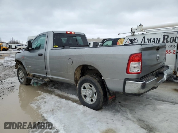 2021 Ram 2500 Tradesman with VIN 3C6MR5AJ0MG558726, listed as a Copart auction lot 46587075 with 35,422 mi miles and Salvage Title. Bid and sale history available at carsss.com. Image 2.