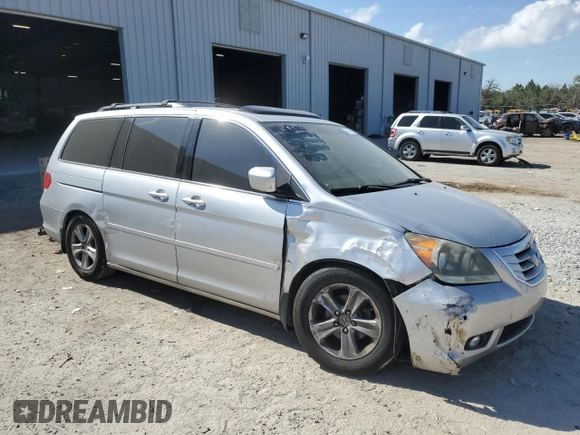 2010 Honda Odyssey Touring with VIN 5FNRL3H95AB067277, listed as a Copart auction lot 44845765 with 0 mi miles and Salvage Title. Bid and sale history available at carsss.com. Image 4.