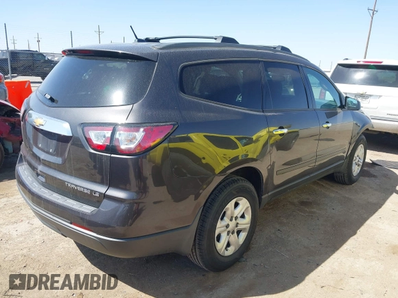 2015 Chevrolet Traverse LS z VIN 1GNKVFED7FJ203566, wystawiony jako IAAI lot #41783373 z przebiegiem 147 309 mil mil oraz . Historia ofert i sprzedaży dostępna na DreamBid. Obrazek 4.