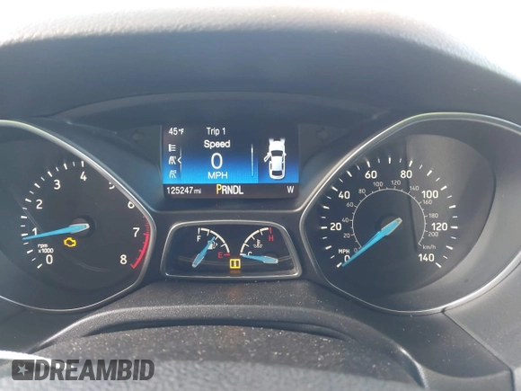 2016 Ford Focus SE with VIN 1FADP3F28GL330815, listed as a IAAI auction lot 41696821 with 125,247 mi miles. Bid and sale history available at carsss.com. Image 7.