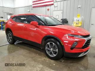 2023 Chevrolet Blazer LT with VIN 3GNKBHR41PS130600, listed as a Copart auction lot 55094785 with 72,155 mi miles and Salvage title. Bid and sale history available at DreamBid. Image 4.