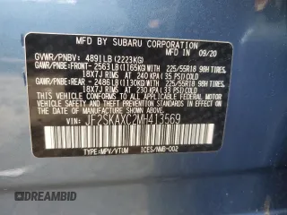 2021 Subaru Forester Touring with VIN JF2SKAXC2MH413569, listed as a Copart auction lot 45721455 with 33,381 mi miles and Salvage Title. Bid and sale history available at carsss.com. Image 13.